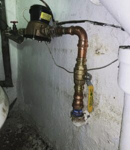 Water Meter Line Upgrade With Copper Pipe and Shut-Off Valve