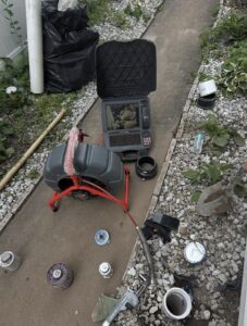 Drain Inspection and Plumbing Service Equipment on Site